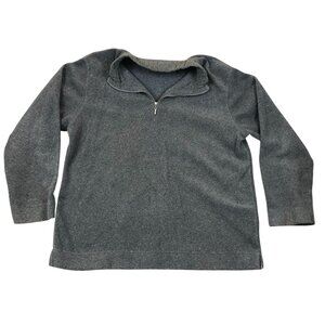 Catalina Women Sweater Large Pullover Half Zip Long Sleeve Knit Cozy Casual Gray